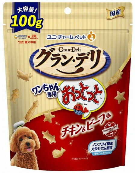 【ユニチャーム】グランデリ　ワンちゃん専用おっとっと　チキン＆ビーフ味　１００ｇｘ２４個（ケース販売）