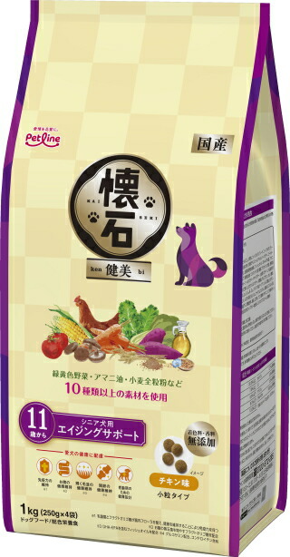 【ペットライン】懐石　健美　１１歳から　シニア犬用　１ｋｇｘ６個（ケース販売）
