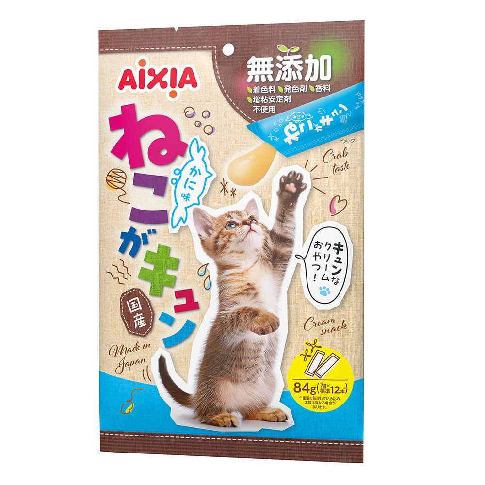 【アイシア】ねこがキュン 　かに味　８４ｇｘ２４個（ケース販売）