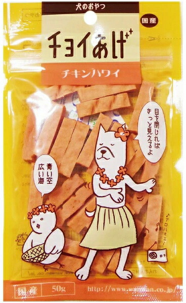 【わんわん】チョイあげ 意気地無しアロハ州 ５０ｇｘ１００個（入れもの売りわたす）