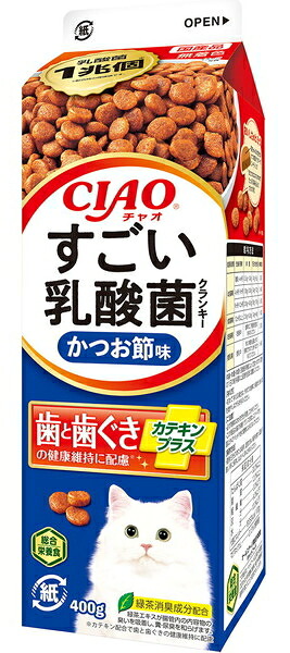 【いなばペット】すごい乳酸菌クランキー牛乳パック　かつお節味　４００ｇｘ１２個（ケース販売）　P-282