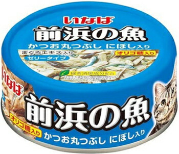 【いなばペット】前浜の魚　かつお丸つぶし　にぼし入り　１１５ｇｘ４８個（ケース販売）　ＩＷＦ－１４３