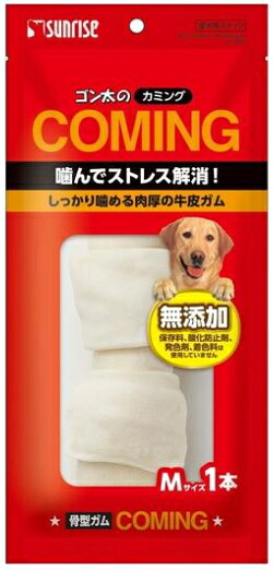 【サンライズ】カミング 骨型チュインガム Ｍ大きさ １本ｘ２４個（入れもの売りわたす）