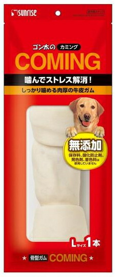 【サンライズ】カミング 骨型チュインガム Ｌ大きさ １本ｘ１２個（容れもの売りわたす）