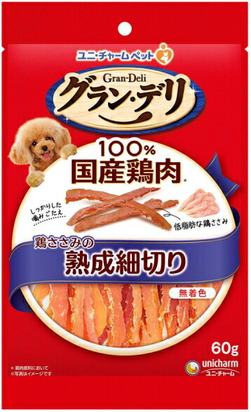 【ユニ引きつける】グランデリお兄ちゃん 鶏ささみの生いそだつ細切り ６０ｇｘ３６個（入れもの売りわたす）