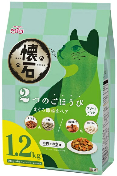 【ペットライン】懐石　２つのごほうび　まぐろ節ペア　１．２ｋｇｘ６個（ケース販売）