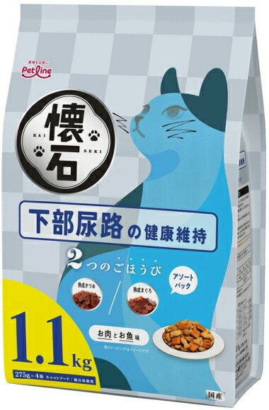 【ペットライン】懐石　２つのごほうび　下部尿路の健康維持　１．１ｋｇｘ６個（ケース販売）
