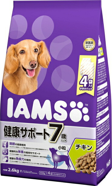 【マースジャパン】アイムス ７歳以上用 思わしい受け支える 意気地無し 素粒子 ２．６ｋｇｘ４個（入れもの売りわたす）