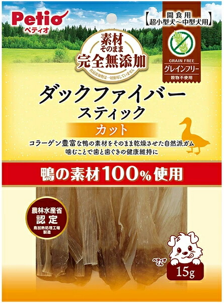 【ペティオ】原料品そのまま 完膚なきまで無足し加える ダックファイバースティック とり捨てる手合い １５ｇｘ３０個（入れもの売りわたす）