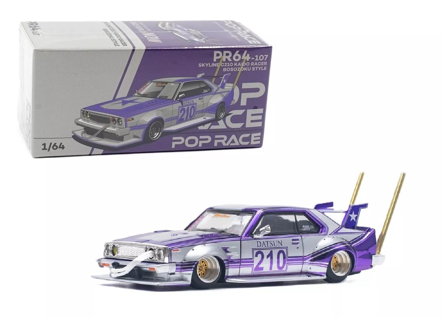 ミニカー Syo SKYLINE C210 KAIDO RACER (BOSOZOKU STYLE) PURPLE CHROME