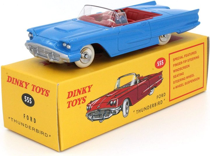 【国内在庫品】DINKY TOYS 1/43 フォード サンダーバード ブルー Ford Thunderbird Blue 復刻版 ミニカー 555画像