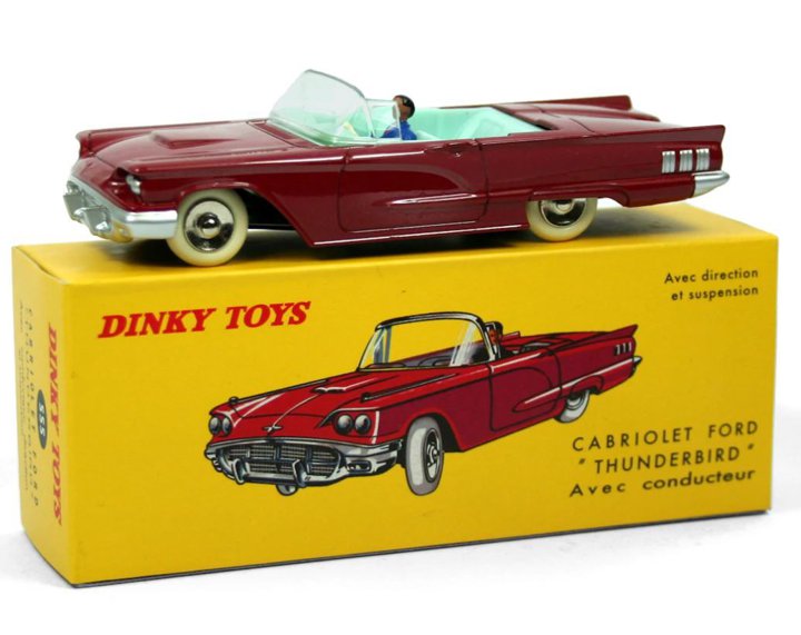 【国内在庫品】DINKY TOYS 1/43 フォード サンダーバード レッド Ford Thunderbird Red 復刻版 ミニカー 555画像