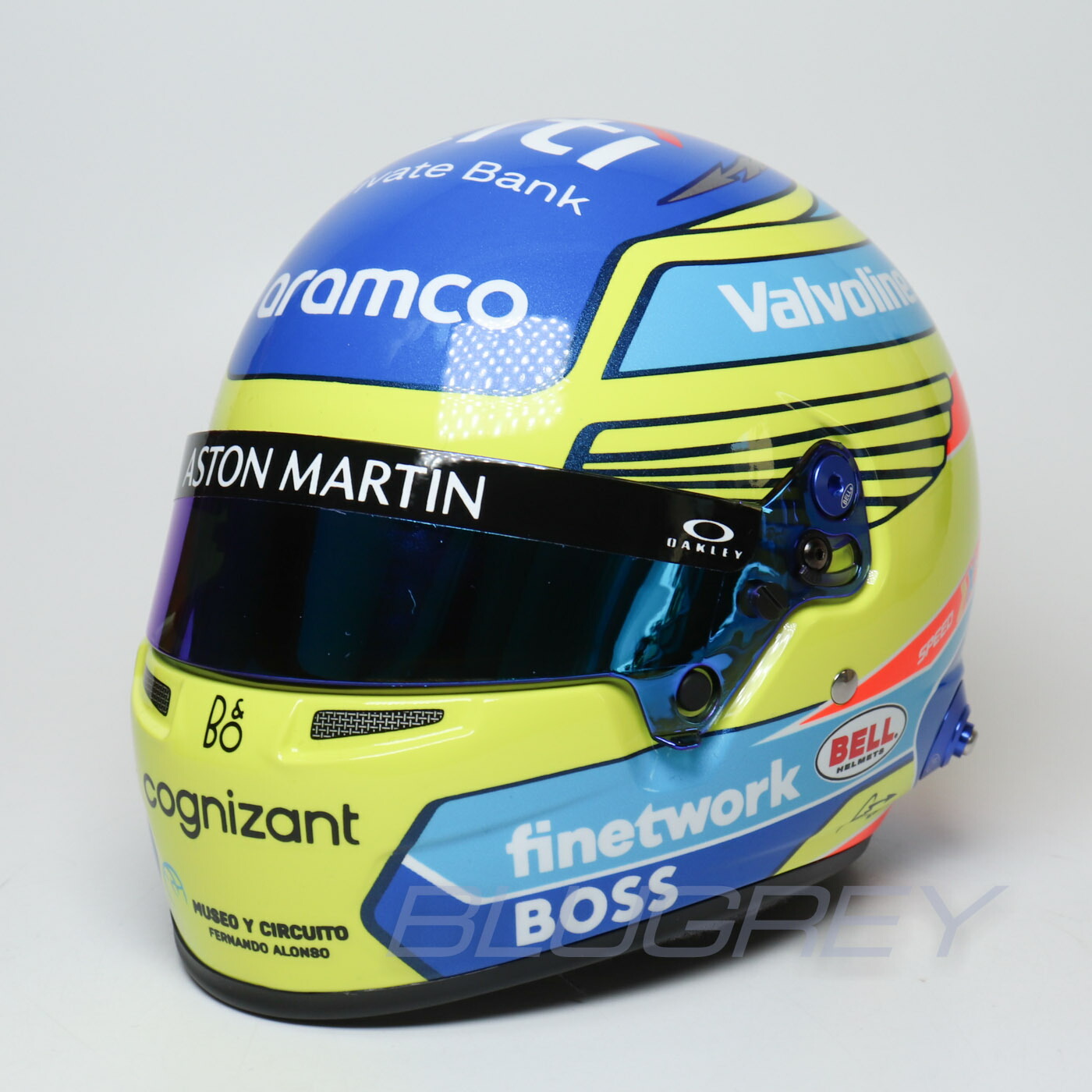 ベル ミニヘルメット 1/2 F1 フェルナンド・アロンソ アストンマーチン 2024 BELL Fernando Alonso Aston Martin 【国内在庫品】|BLUGREY(ブラグレー) 店
