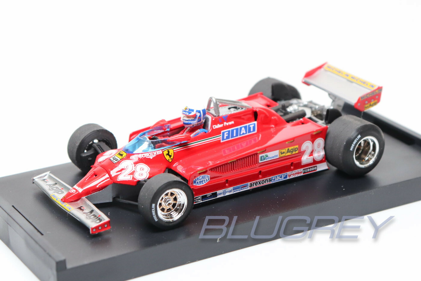 ミニカー　1/43 フェラーリ 246 1958年イギリスGP 優勝 P.Collins #1 ドライバーフィギュア付 [R069CH] 楽天市場】Brumm 1/43 フェラーリ 246 #1 優勝 イギリス