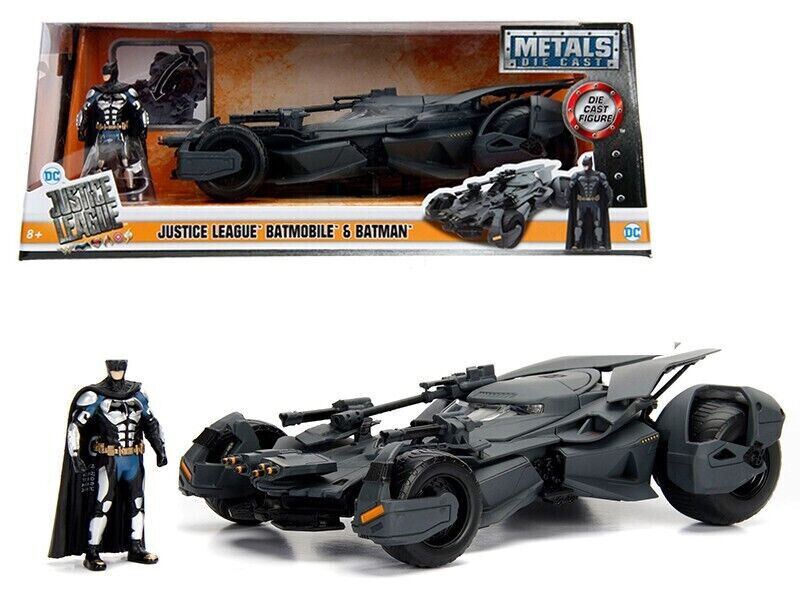 【国内在庫品】JADA TOYS 1/24 ジャスティスリーグ バットモービル バットマンフィギア付き DC Comics Justice League Batmobile with Batman Figure画像