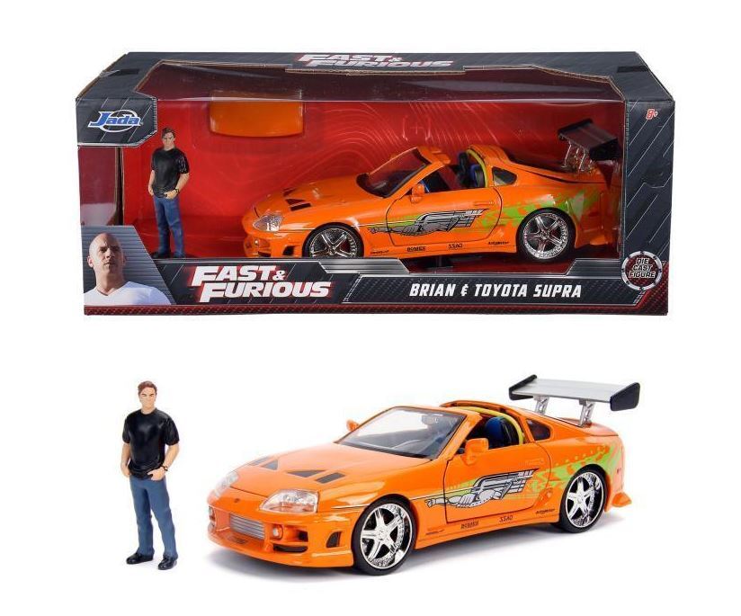【国内在庫品】JADA TOYS 1/24 ワイルドスピード トヨタ スープラ ウィズ ブライアン・オコナー フィギア FAST AND THE FURIOUS SUPRA 30738 ミニカー ダイキャスト ジャダトイズ