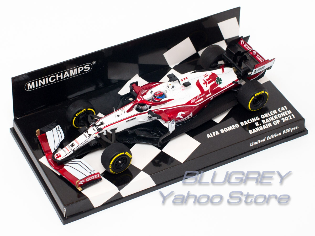 【国内在庫品】ミニチャンプス 1/43 アルファロメオ レーシング F1 C41 キミライコネン バーレーンGP Kimi Raikkonen Alfa Romeo MINICHAMPS
