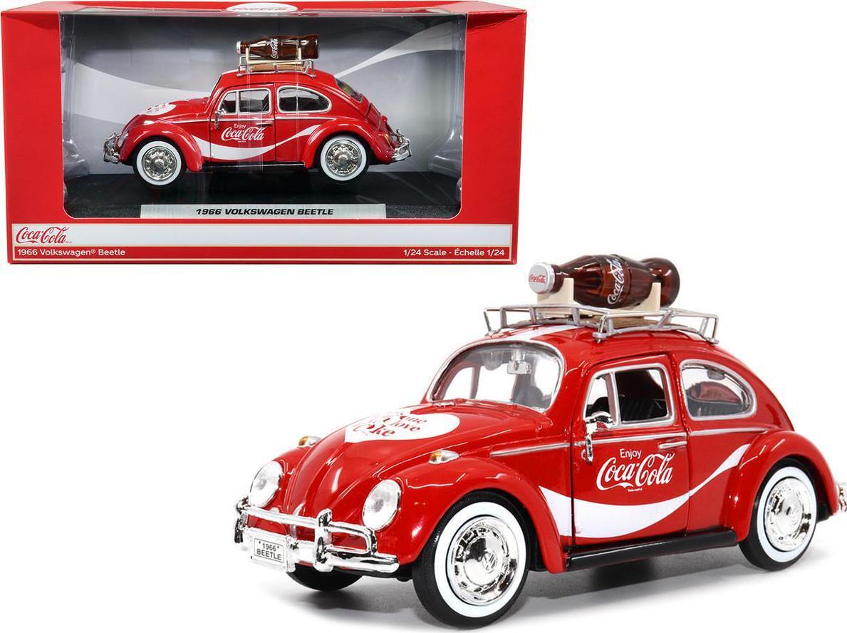 【国内在庫品】MOTOR CITY 1/24 コカ・コーラ フォルクスワーゲン ビートル ラック付き COCA-COLA VW Beetle ミニカー