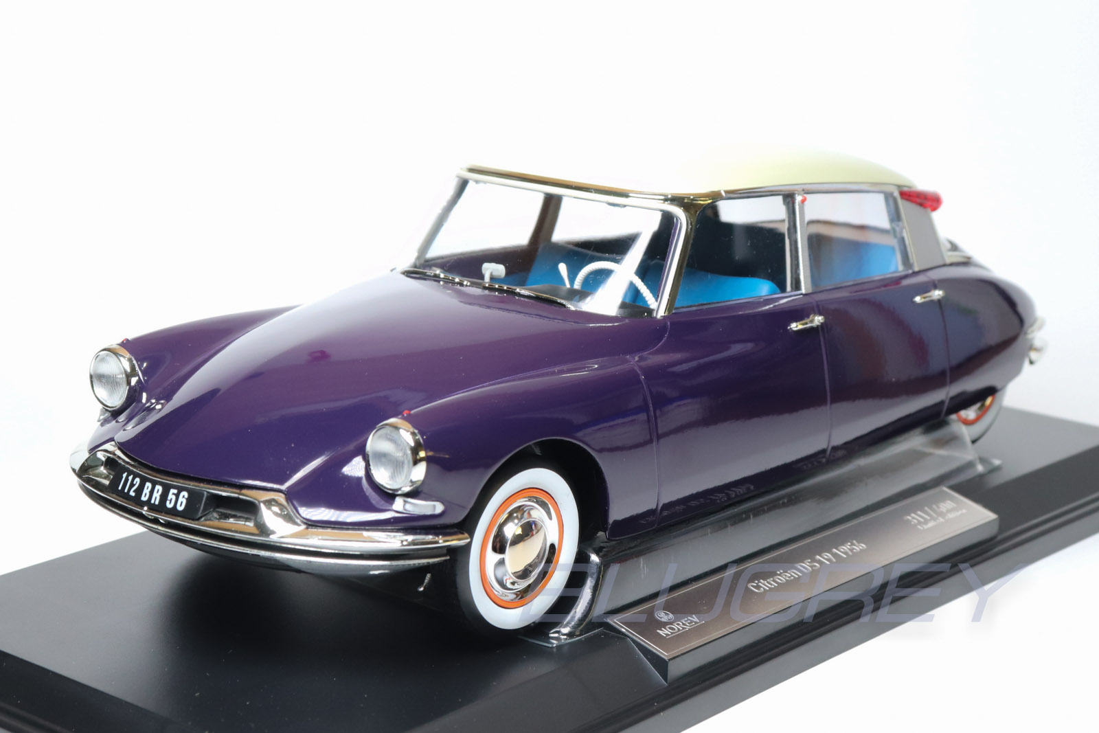 ノレブ 1/12 シトロエン DS 19 1959 (ブルー/ホワイト) NOREV 1959 Citroen DS 19 Light Blue / White Roof LE of 1000