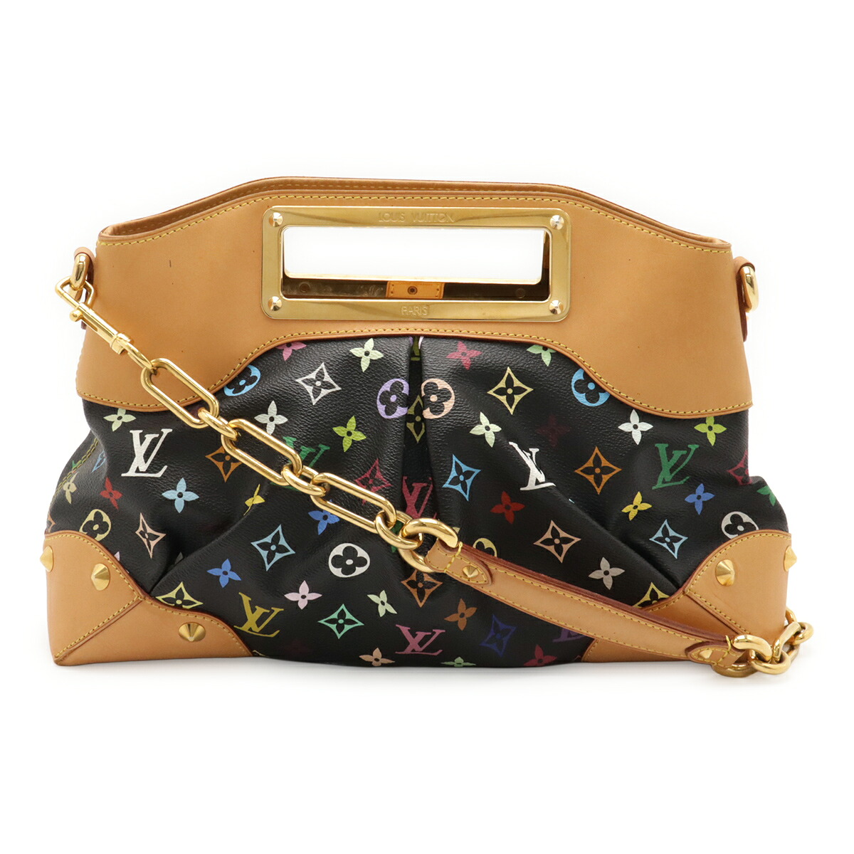 LOUIS VUITTON ルイ ヴィトン モノグラムマルチカラー ジュディMM ハンドバッグ 2WAY ショルダーバッグ 肩掛け ノワール 黒 ブラック M40254 【中古】