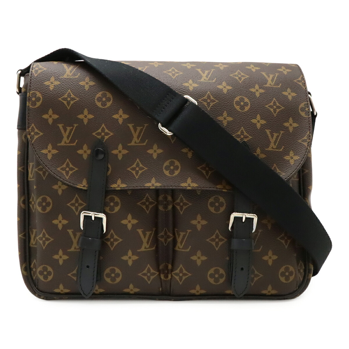 LOUIS VUITTON ルイ ヴィトン モノグラムマカサー クリストファー メッセンジャー ショルダーバッグ 斜め掛け レザー M41643 【中古】