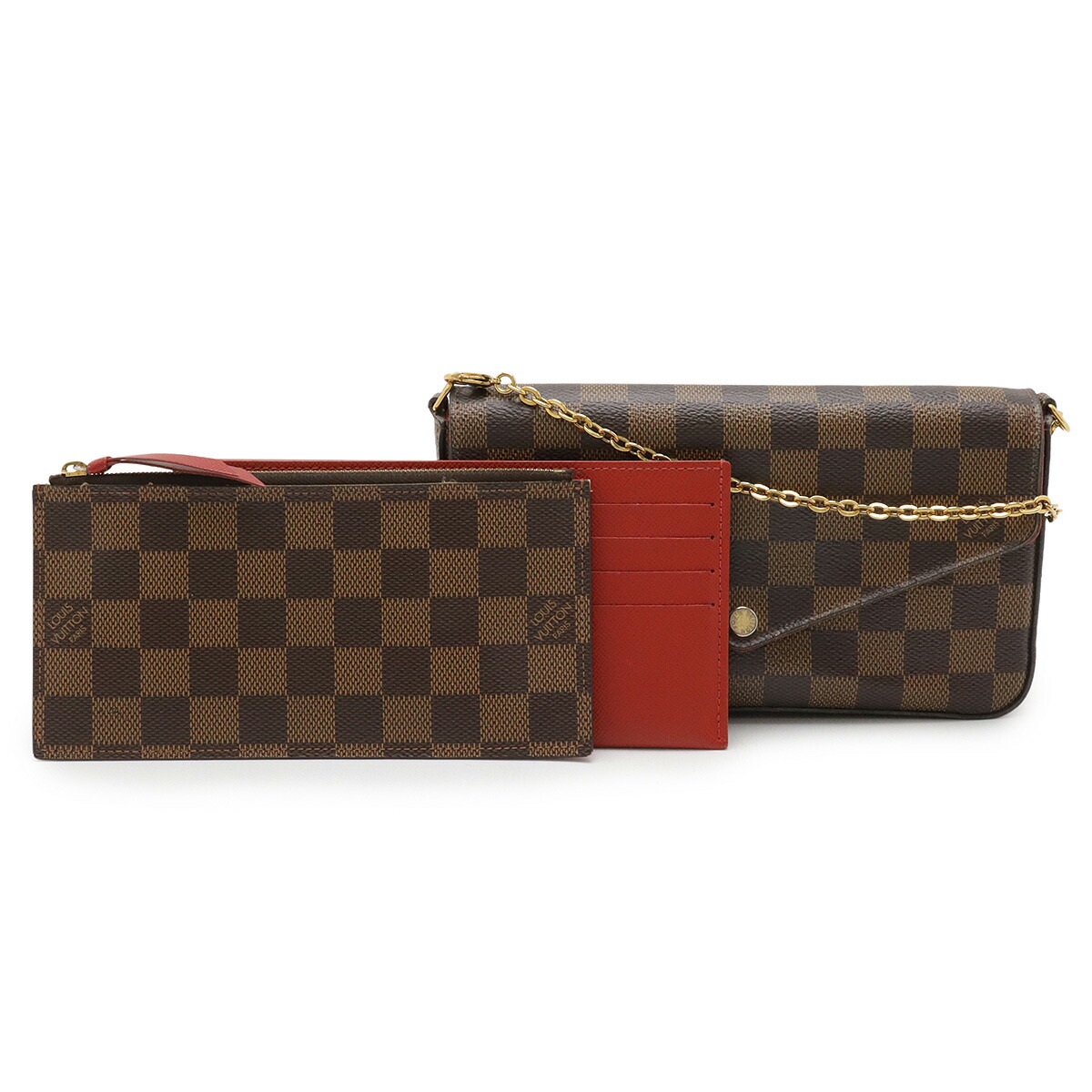 LOUIS VUITTON ルイヴィトン ダミエ ヴィヴィエンヌ チェーンバッグ 楽天市場】ルイヴィトン チェーンウォレット ショルダーバッグ