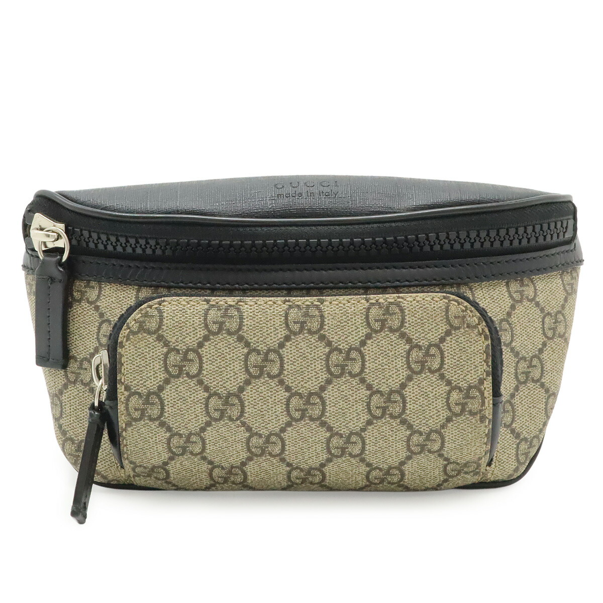 GUCCI グッチ GGスプリーム 上半身御徒面子 胴締め御徒面子 酉の方角御徒面子 酉の方角車寄せ PVC なめし革 ベージュ 黒いこと 黒 450946  【中古】