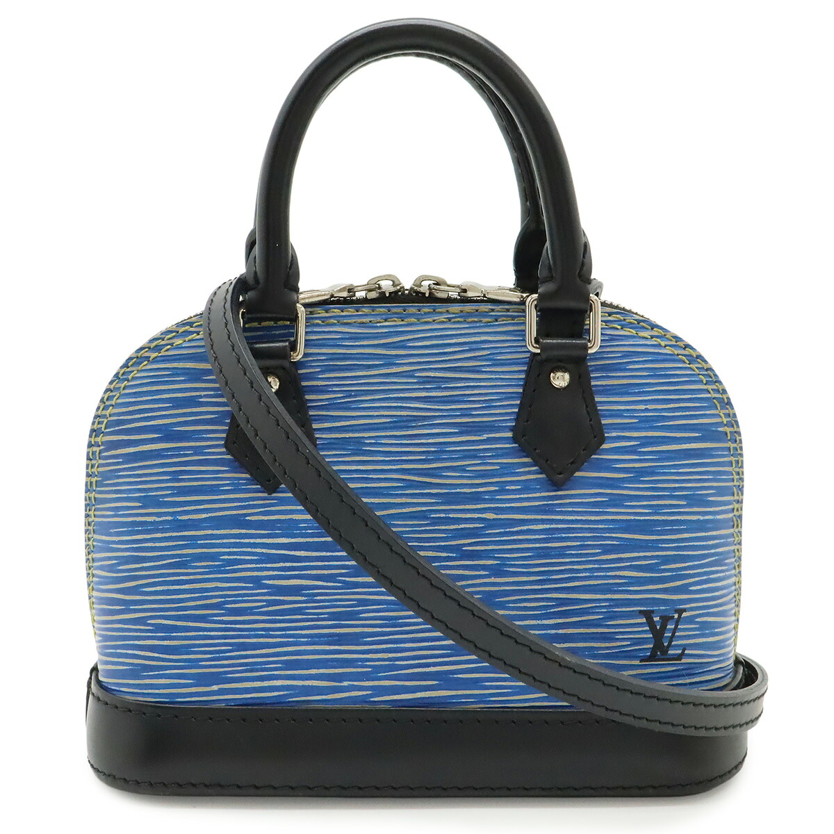 LOUIS VUITTON ルイ ヴィトン エピ ジーンズ ナノアルマ ハンドバック ミニ御徒面子 2WAY ショルダーバッグ ジーンズ点火装置 青碧 M41578 【中古】