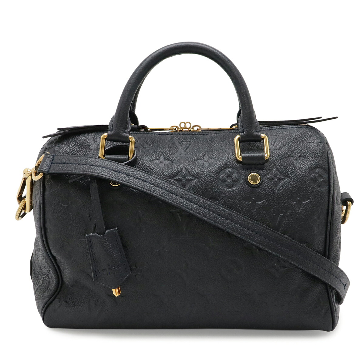 LOUIS VUITTON ルイ ヴィトン モノグラムアンプラント スピーディバンドリエール25 ハンドバッグ アンフィニ ネイビー M40762 【中古】