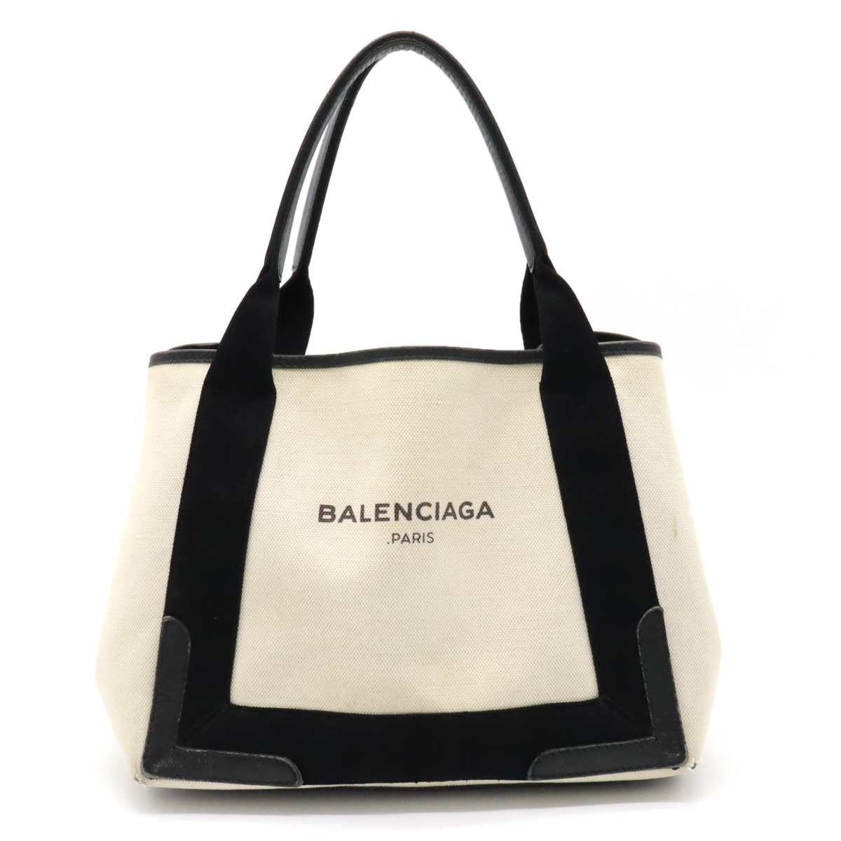 【楽天市場】【バッグ】BALENCIAGA バレンシアガ ネイビーカバ S ロゴ トートバッグ ハンドバッグ キャンバス レザー ナチュラル