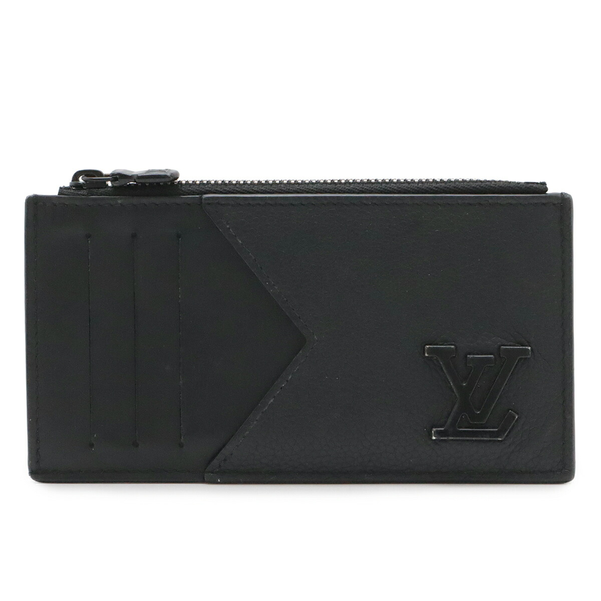 LOUIS VUITTON ルイ ヴィトン LVアエログラム 鋳貨歌留多 保持者 コインケース 釣り銭入れ 鋳貨金入れ なめし革 ノワール 黒 黒いこと M82068 【中古】