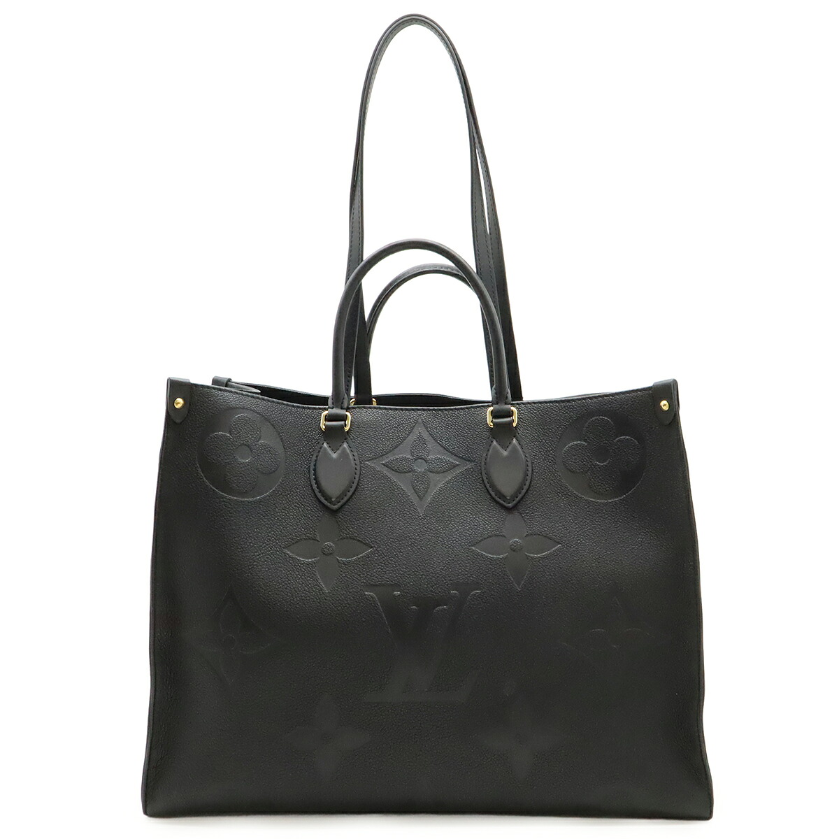 LOUIS VUITTON ルイ ヴィトン モノグラムアンプラント オンザゴーGM トートバッグ ラージトート ショルダーバッグ 2WAY ノワール ブラック M44925 【中古】