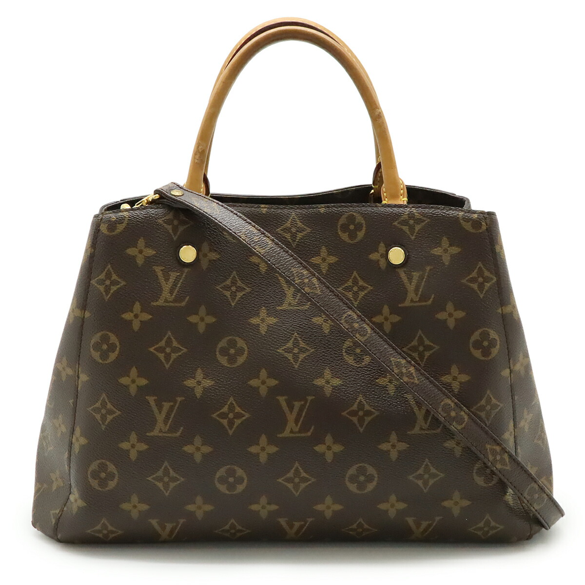 LOUIS VUITTON ルイ ヴィトン モノグラム モンテーニュMM ハンドバック 2WAY ショルダーバッグ 曲がった掛け M41056 【中古】