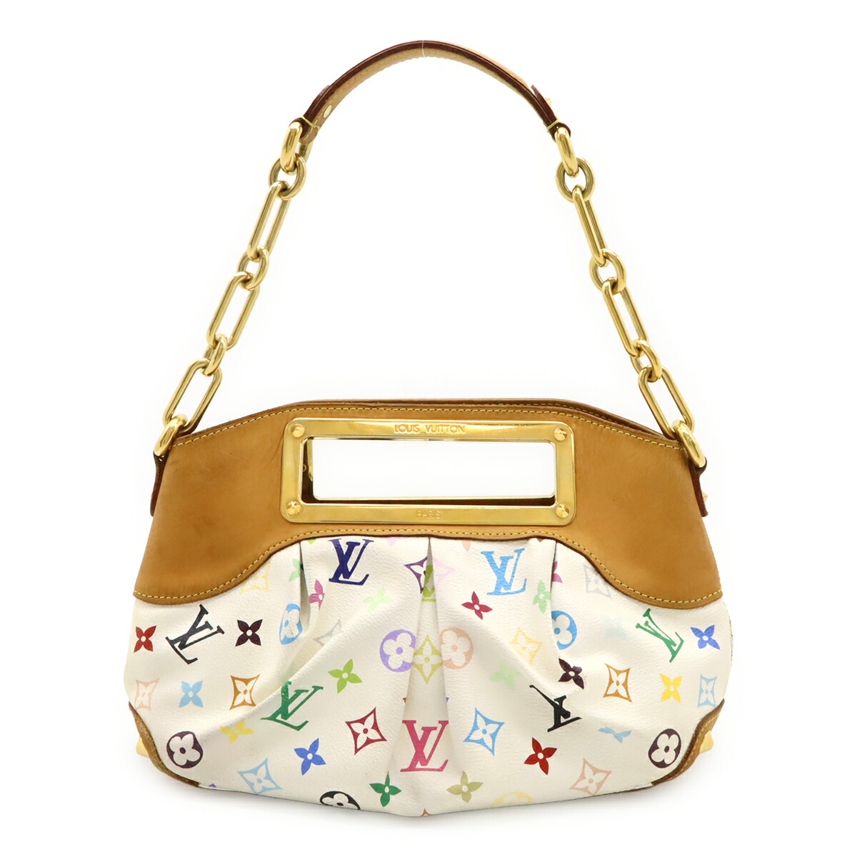 LOUIS VUITTON ルイ ヴィトン モノグラムマルチ色つや ジュディPM ハンドバック 2WAY ショルダーバッグ 一肩肉 ブロン 白 白いこと M40257 【中古】