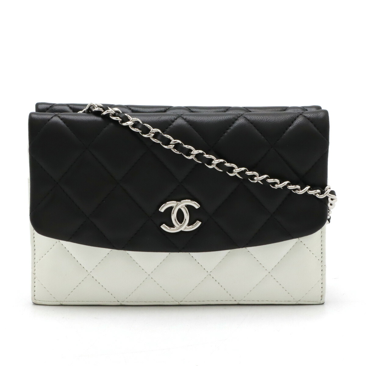CHANEL シャネル レザー 手袋 ココマーク バイカラー ブラック ホワイト CHANEL シャネル レザー 手袋 ココマーク バイカラー ブラック
