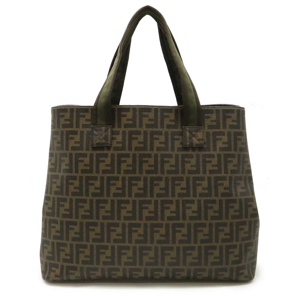 FENDI ズッキーノ トートバッグ ズッカ FF 肩掛け レザー キャンバス FENDI ズッキーノ トートバッグ ズッカ FF 肩掛け レザー