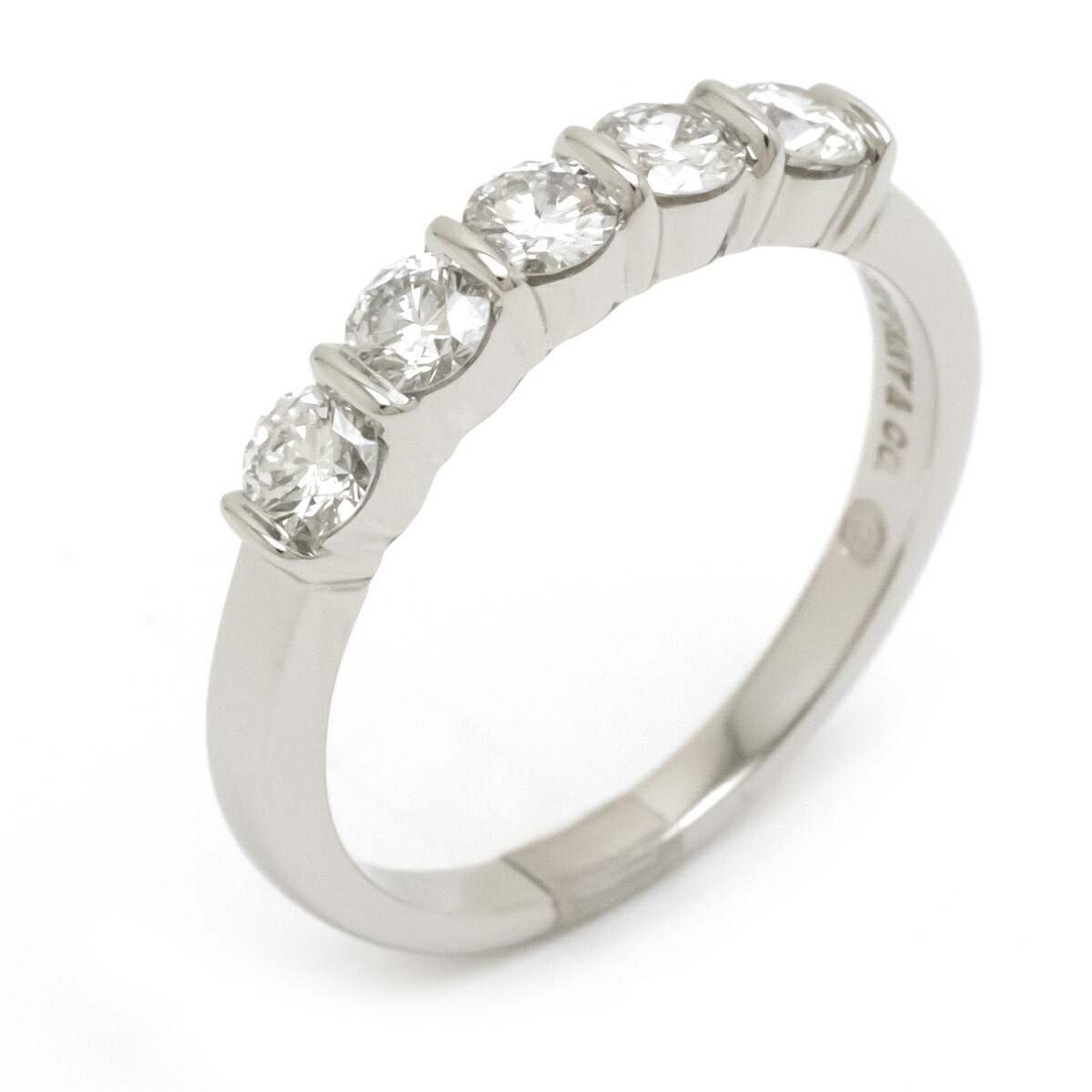 TIFFANY&Co. ティファニー エンブレイス バンド リング 指輪 Pt950 プラチナ 5PD ダイヤモンド #10 10号 【中古】|Blumin 店