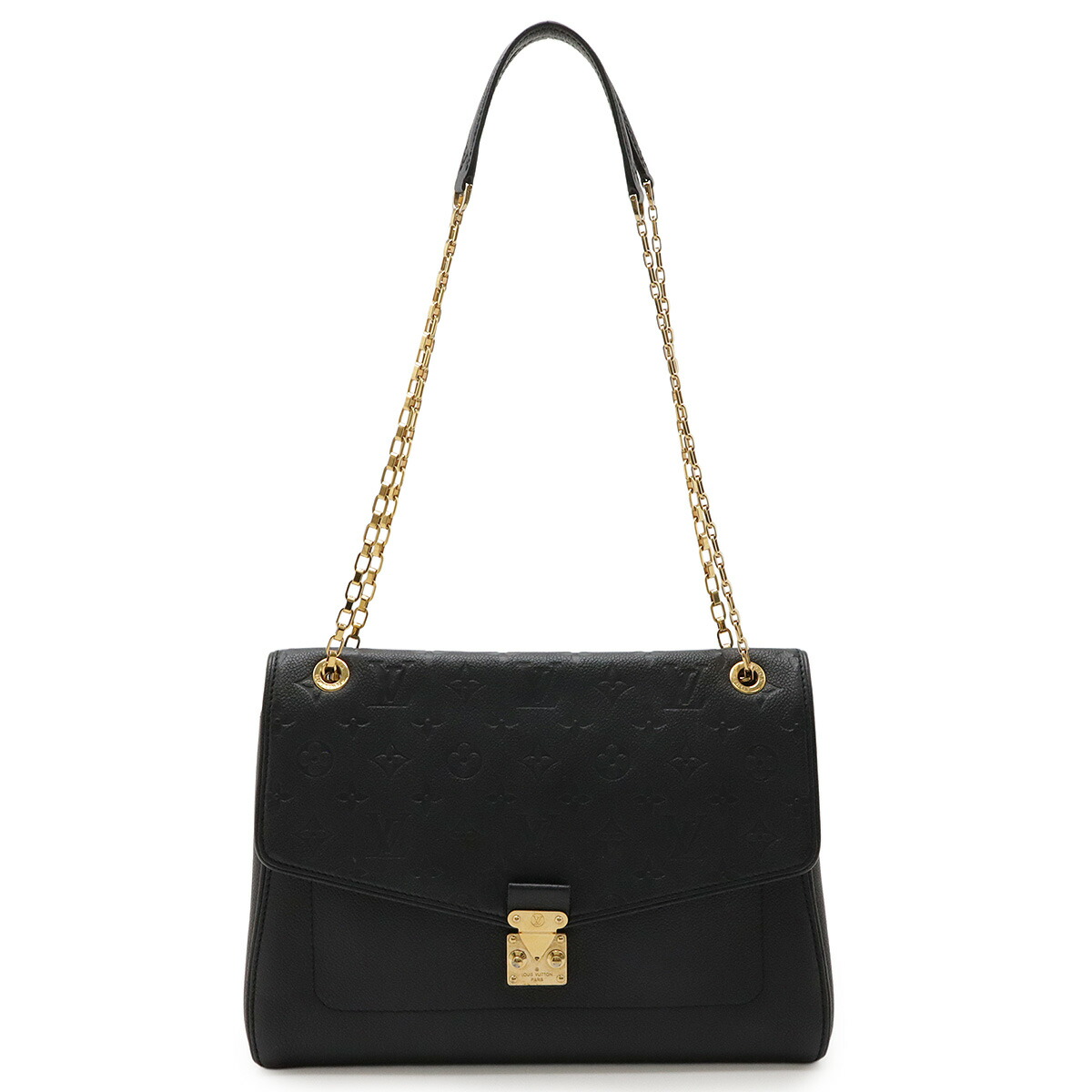 LOUIS VUITTON ルイ ヴィトン モノグラムアンプラント サンジェルマンMM チェーンショルダー 2WAY ノワール 黒 ブラック M48933 【中古】