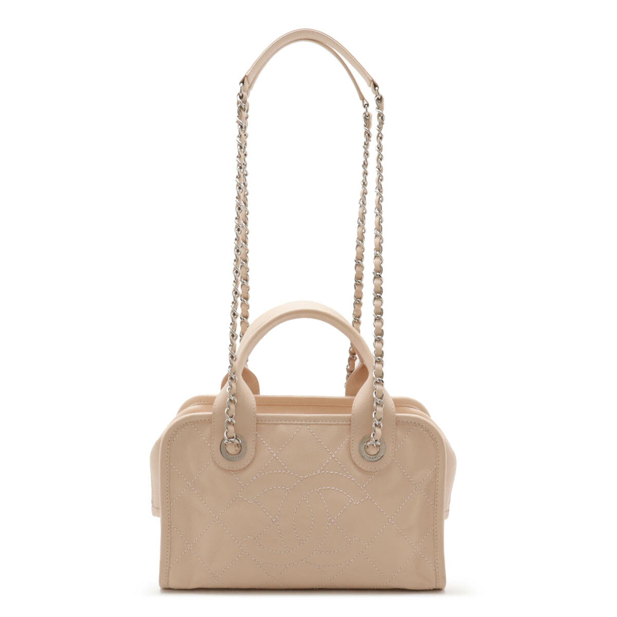CHANEL シャネル ドーヴィルライン ロゴ ボーリングバッグ 2WAY ハンドバッグ チェーンショルダー ベージュ ブラウン シルバー金具 A92750 楽天市場】CHANEL シャネル ドーヴィルライン ロゴ ボーリングバッグ