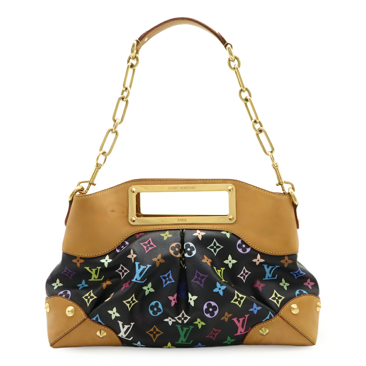 LOUIS VUITTON ルイ ヴィトン モノグラムマルチ色合い ジュディMM ハンドバック 2WAY ショルダーバッグ 肩かけ ノワール 黒 黒いこと M40256 【中古】