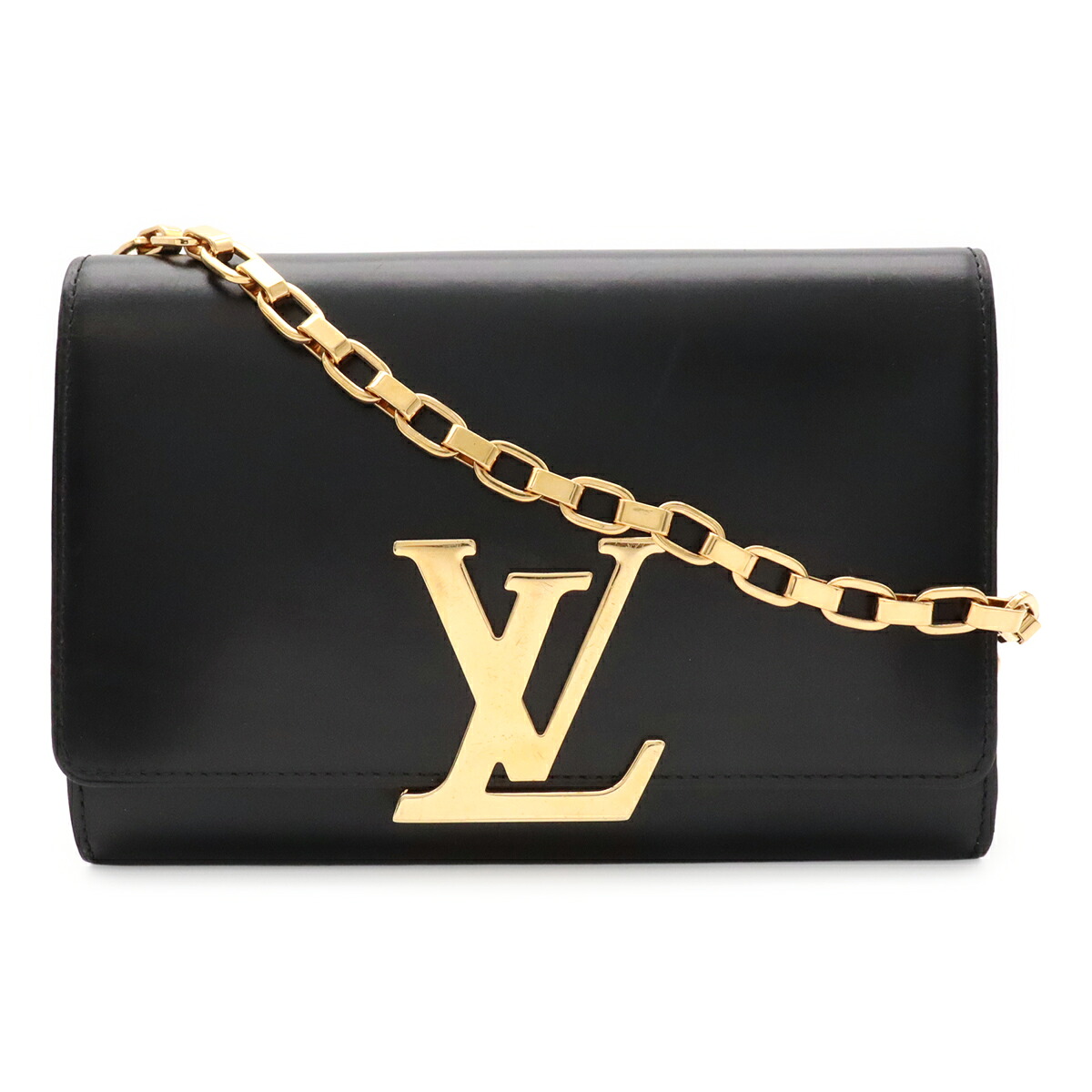 LOUIS VUITTON ルイ ヴィトン ポシェット ルイーズGM ショルダーバッグ チェーンショルダー 肩掛け カーフレザー ノワール 黒 ブラック M51631 【中古】｜Blumin 店