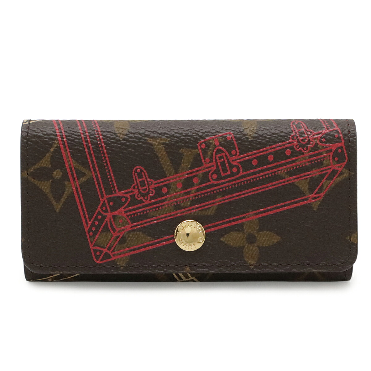 LOUIS VUITTON ルイ ヴィトン モノグラム ミュルティクレ4 4連キーケース トランクイラスト 2014年クリスマス限定 M58509 【中古】｜Blumin 店