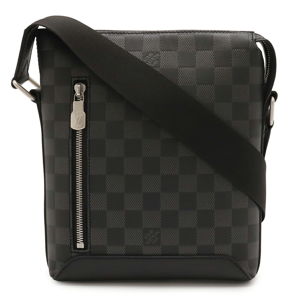 LOUIS VUITTON ルイ ヴィトン ダミエアンフィニ ディスカバリー メッセンジャーPPM ショルダーバッグ 斜め掛け オニキス 黒 ブラック N40122 【中古】