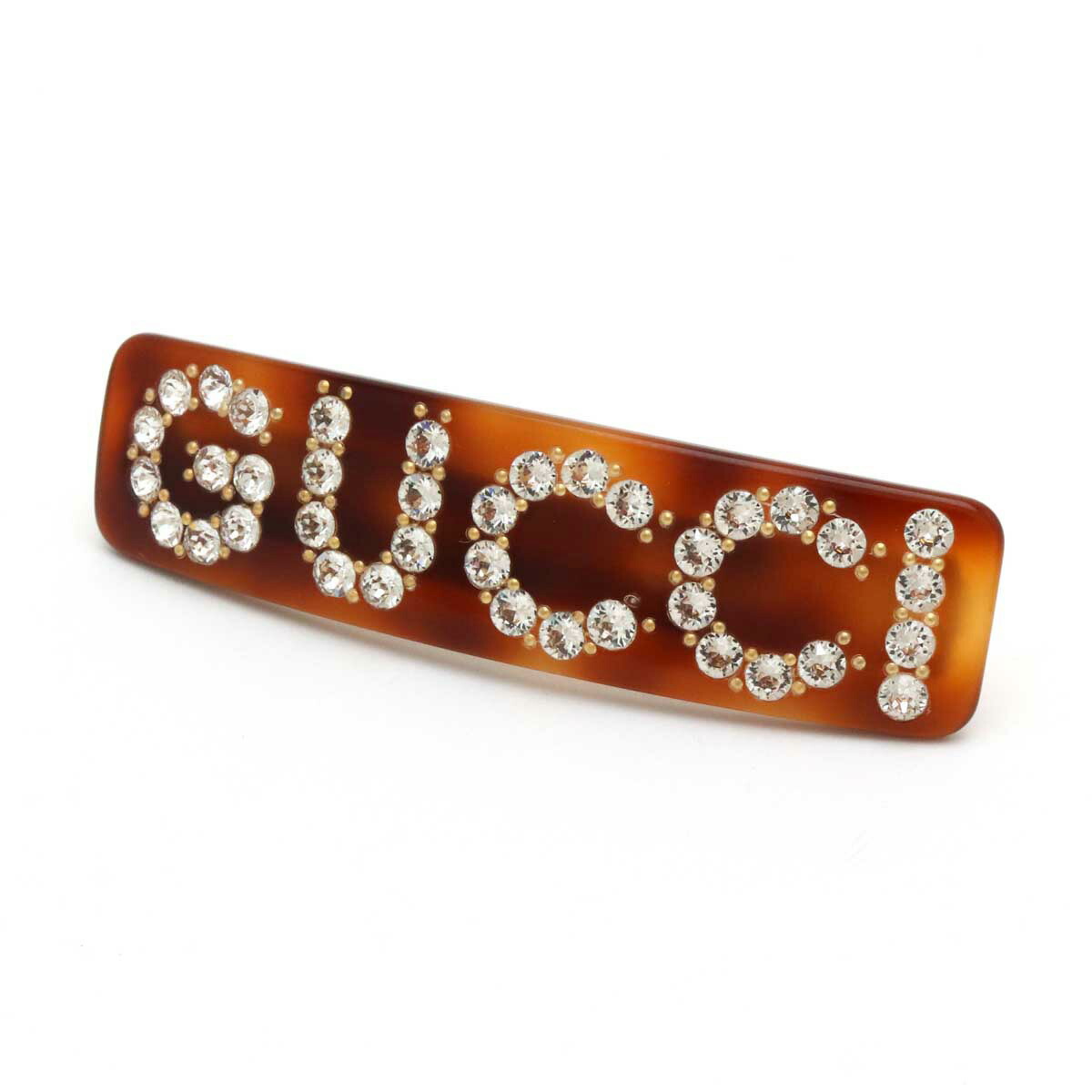 Gucci グッチ インターロッキングG スター ラインストーン バレッタ ヘアクリップ ベージュ (209776