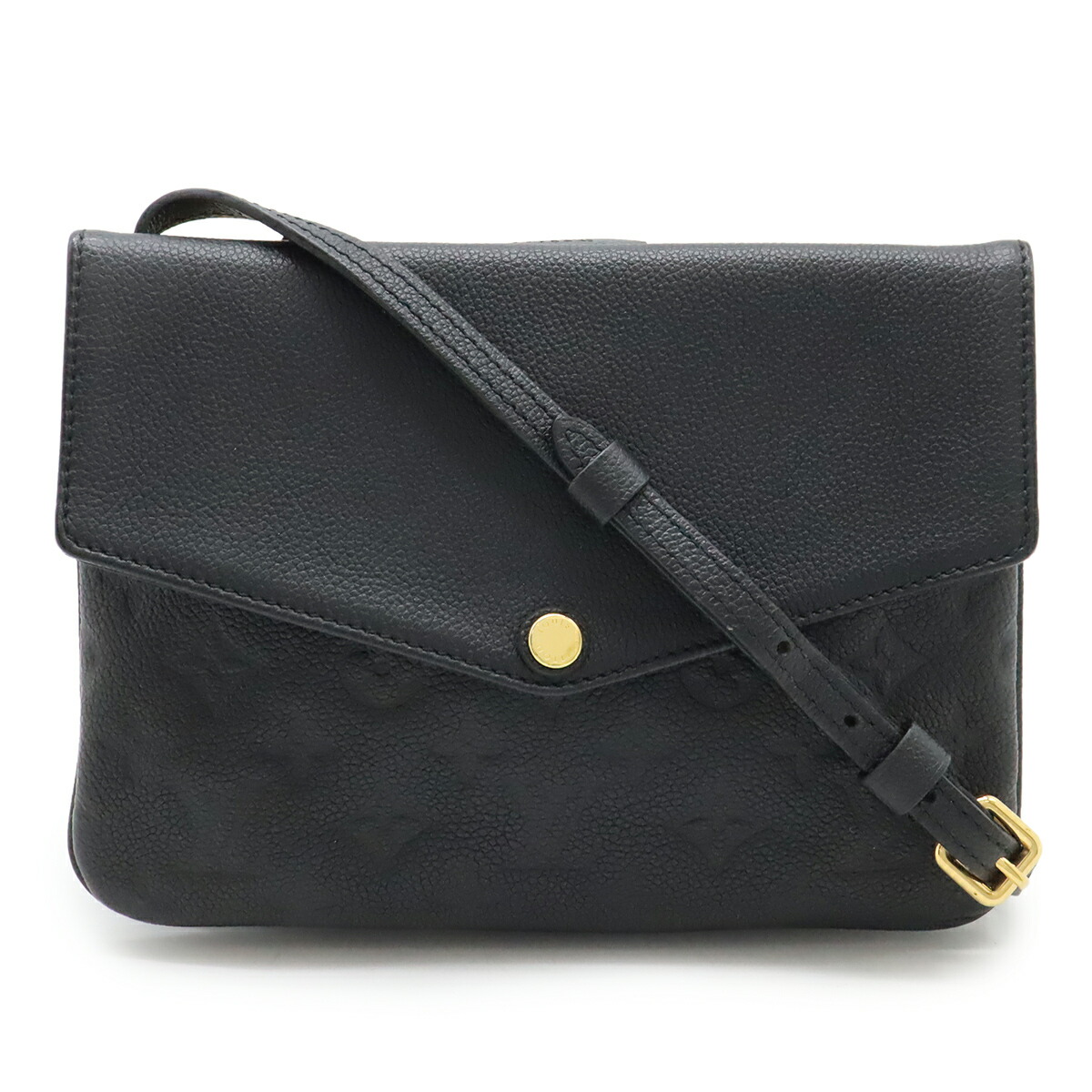 LOUIS VUITTON ルイ ヴィトン モノグラムアンプラント トワイス ショルダーバッグ ポシェット ノワール 黒 ブラック ゴールド金具 M50258 【中古】