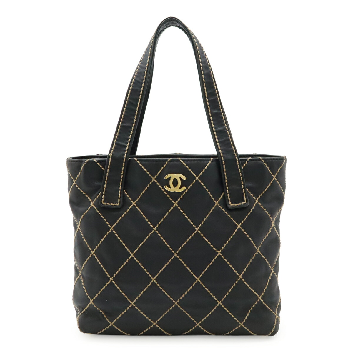 CHANEL グレー チェック柄 トートバッグ CHANEL グレー チェック柄 トートバッグ