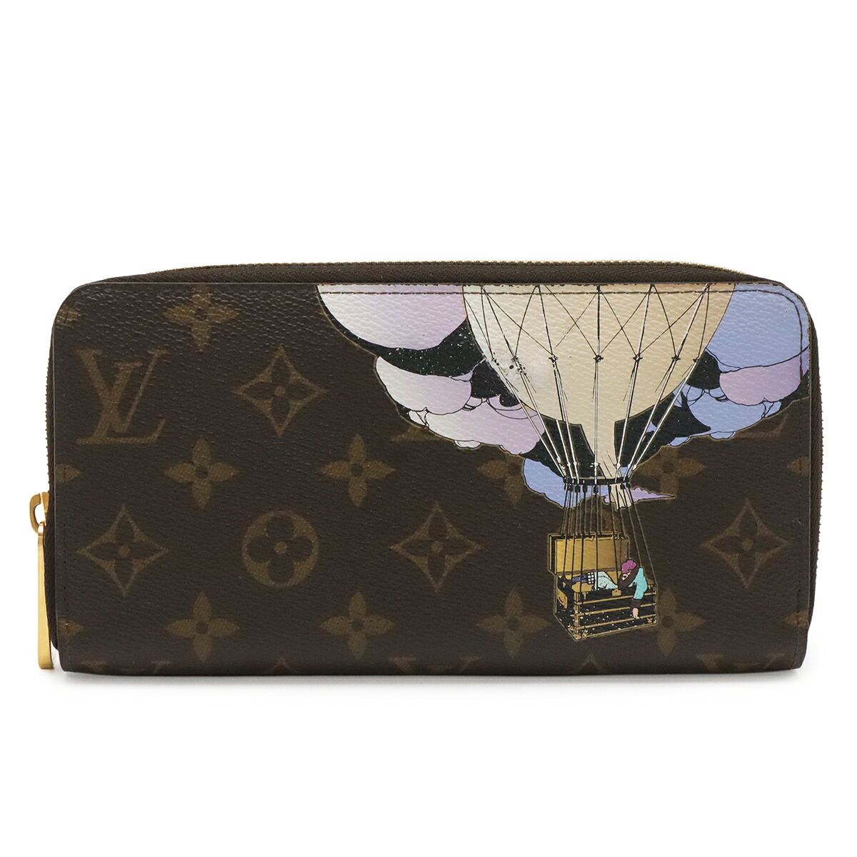 LOUIS VUITTON ルイ ヴィトン モノグラム ジッピーウォレット ラウンドジッパー 長紙入れ 軽気球刷り上げる テュルコワーズ ペパーミント青味 M60292 【中古】