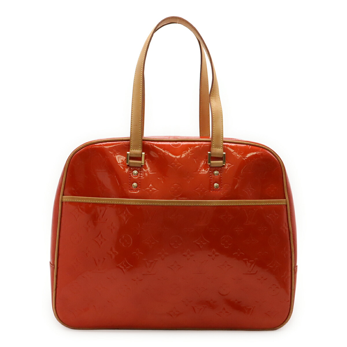 LOUIS VUITTON ルイ ヴィトン モノグラムヴェルニ サットン ショルダーバッグ トートバッグ ボストンバッグ 頬べに 赤いこと 赤 M91080 【中古】