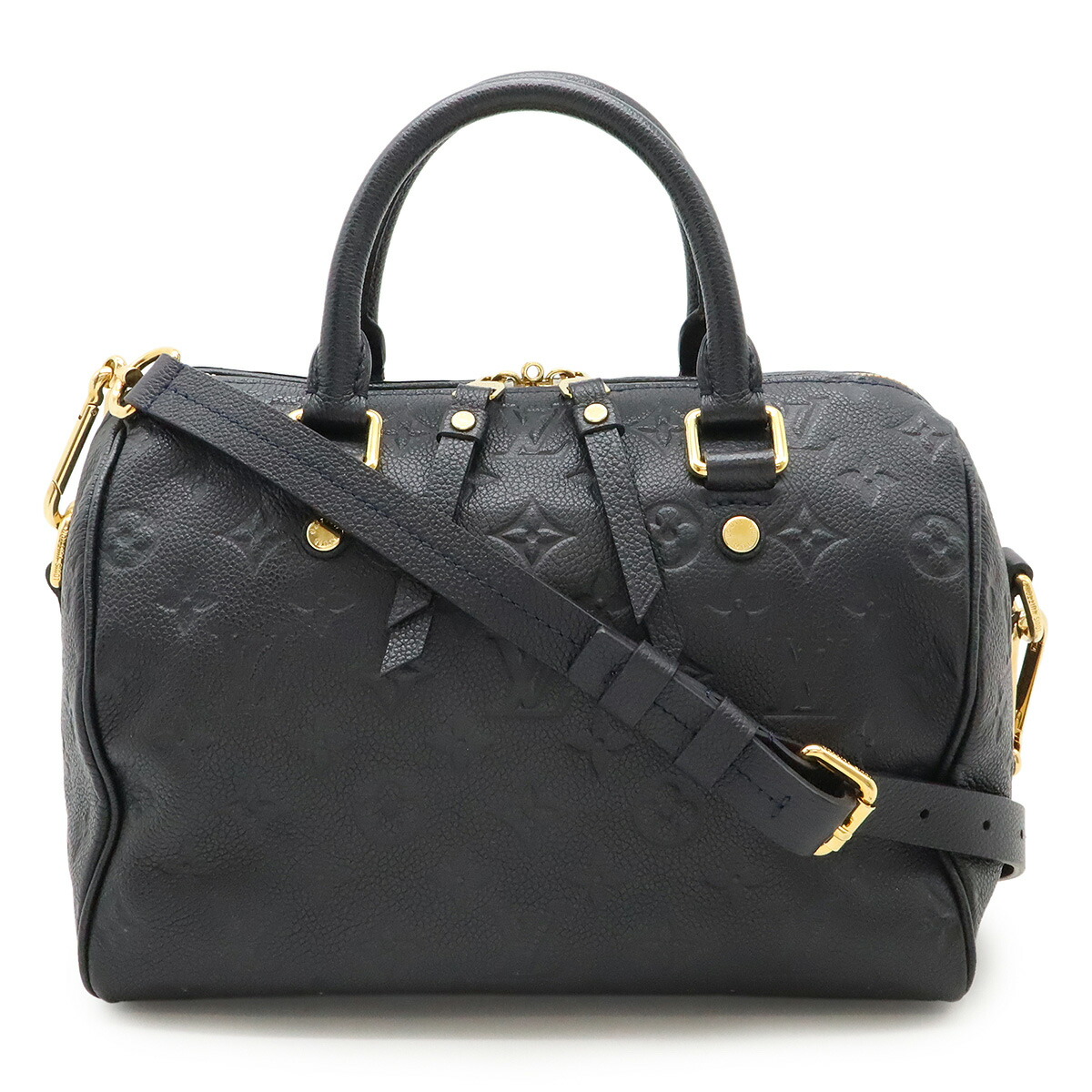 LOUIS VUITTON ルイ ヴィトン モノグラムアンプラント スピーディバンドリエール25 ハンドバッグ 2WAYショルダーバッグ アンフィニ ネイビー M40762 【中古】
