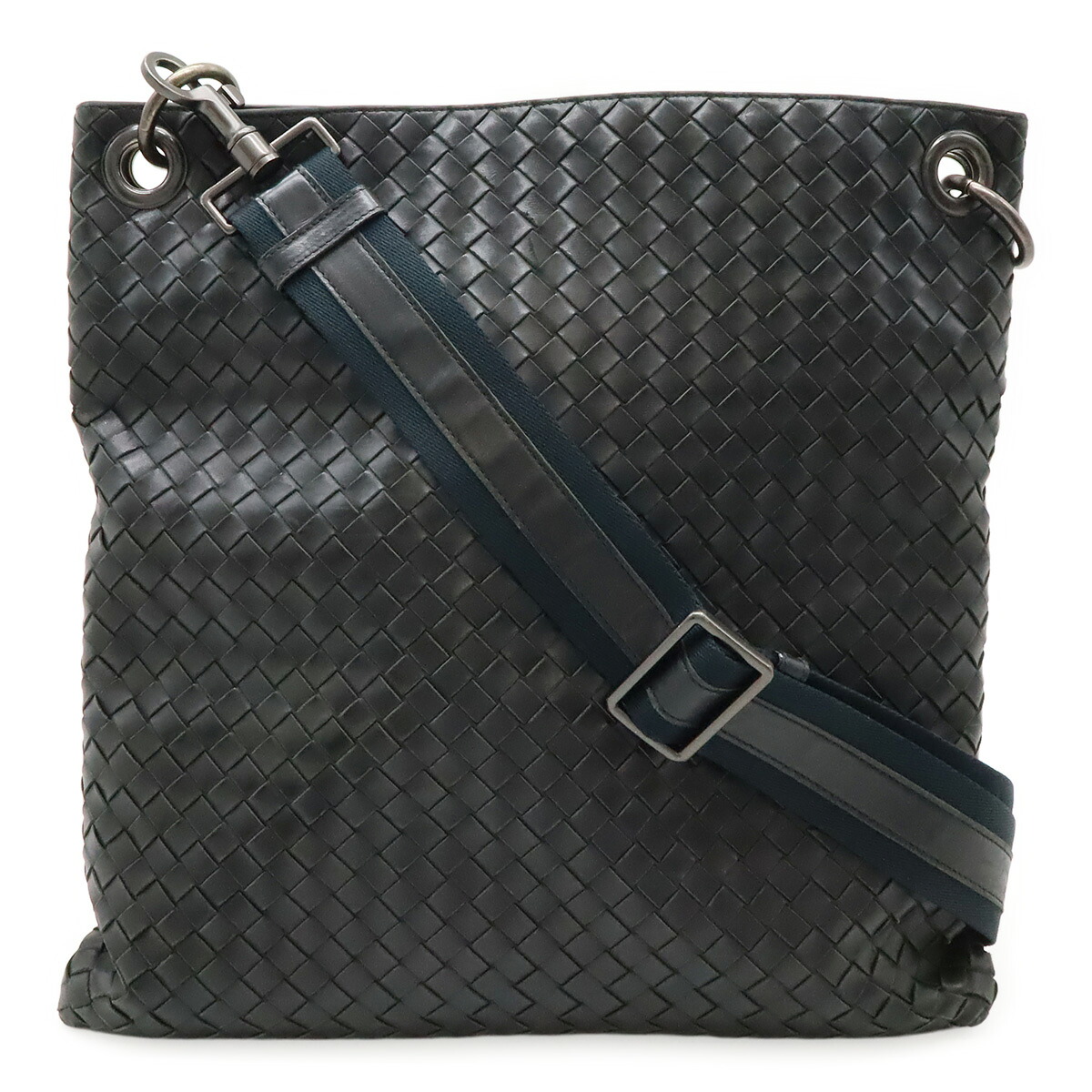 BOTTEGA VENETA ボッテガ ヴェネタ ボッテガベネタ イントレチャート ショルダーバッグ 斜め掛け ブラック 黒 161623 【中古】